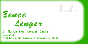 bence lenger business card